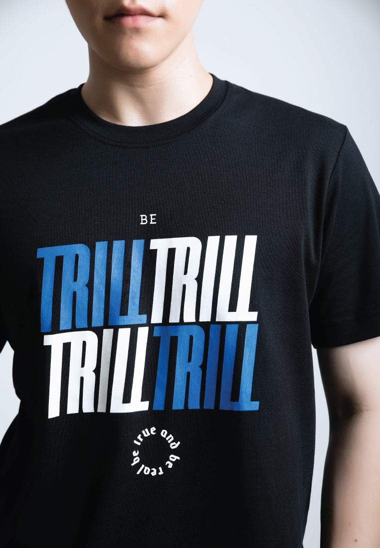 BE TRILL PRINT COTTON JERSEY T-SHIRT - Ohnii Official Site