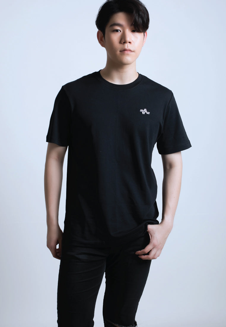EMBROIDERED LOGOMARK COTTON JERSEY T-SHIRT (BLACK) - Ohnii Official Site