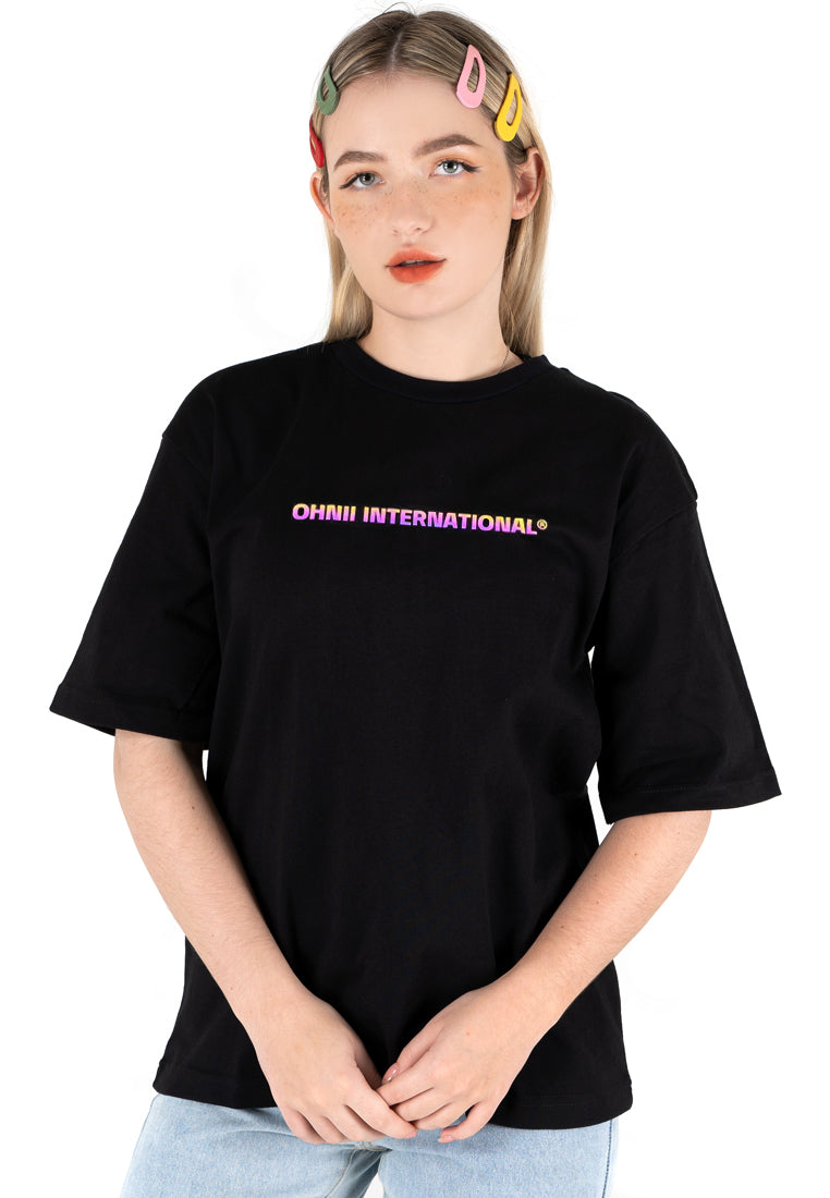 OVERSIZED RAINBOW REFLECTIVE LANSI BEAR COTTON JERSEY TSHIRT