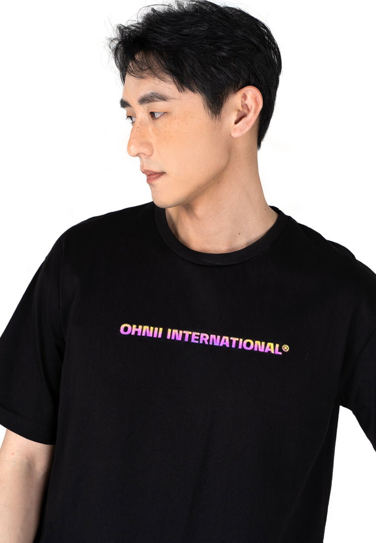OVERSIZED RAINBOW REFLECTIVE LANSI BEAR COTTON JERSEY TSHIRT