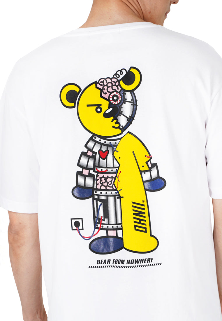 OVERSIZED ROBOTIC BEAR COTTON JERSEY TSHIRT