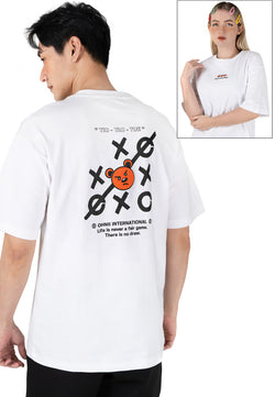 OVERSIZED TIC-TAC-TOE BEAR COTTON JERSEY TSHIRT