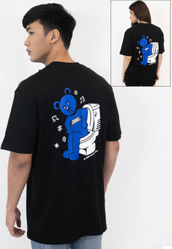 OVERSIZED TOILET BEAR COTTON JERSEY TSHIRT - Ohnii Official Site