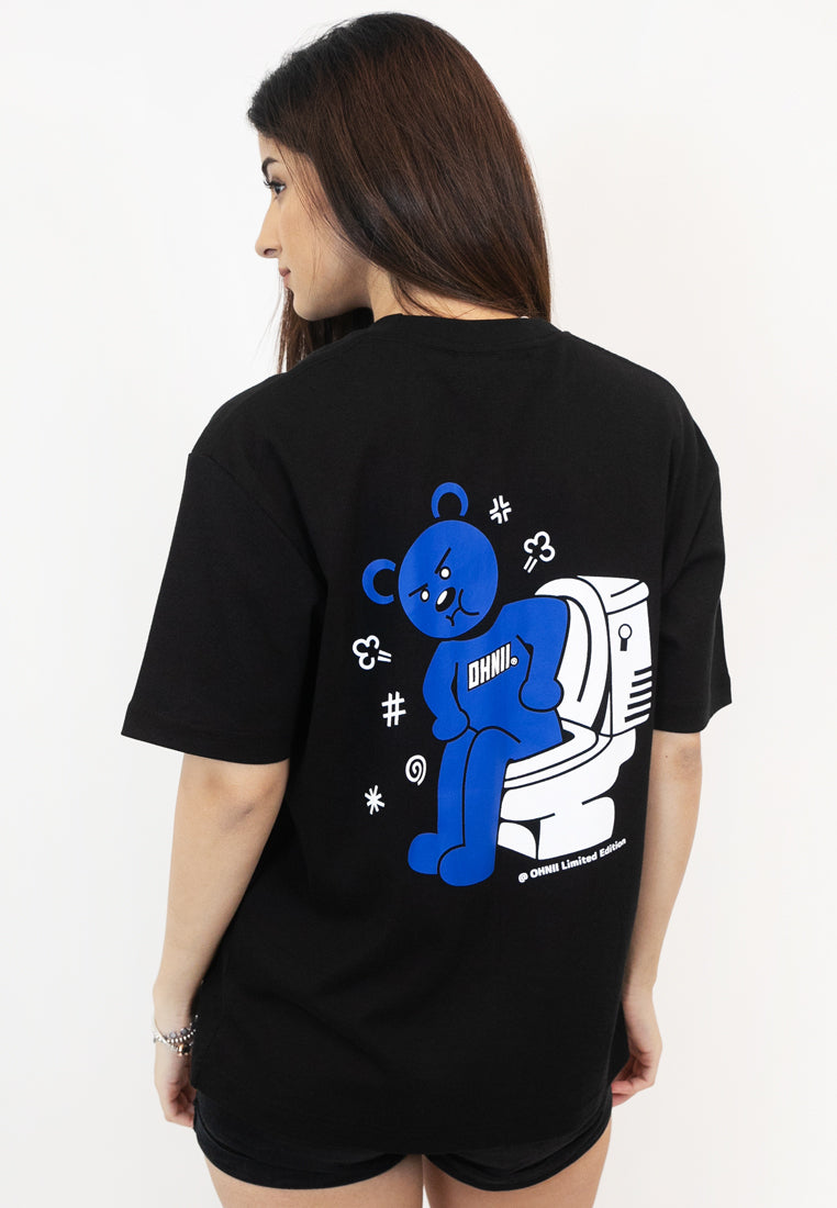 OVERSIZED TOILET BEAR COTTON JERSEY TSHIRT - Ohnii Official Site