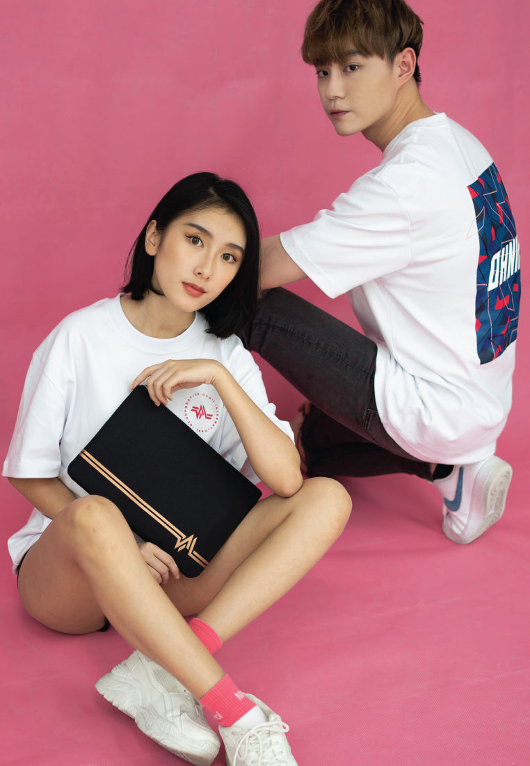 LOGOMARK PRINT ZIP POUCH (GOLD) - Ohnii Official Site