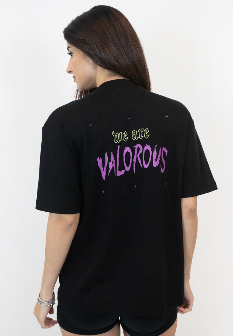 OVERSIZED VALOROUS LOGO PRINT COTTON JERSEY T-SHIRT - Ohnii Official Site