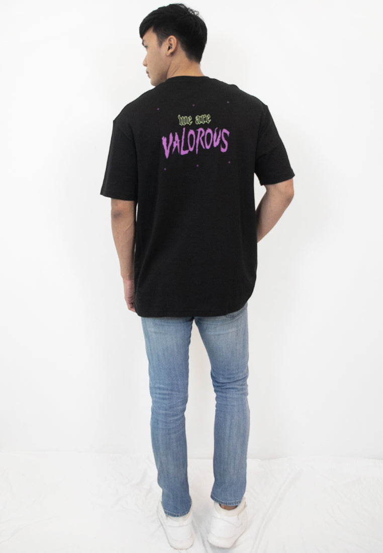 OVERSIZED VALOROUS LOGO PRINT COTTON JERSEY T-SHIRT - Ohnii Official Site