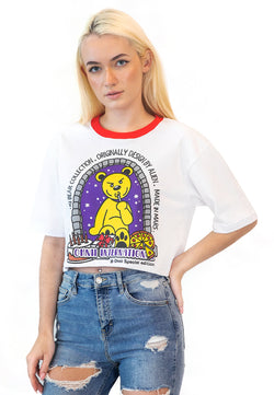 OVERSIZED XMAS FEAST LANSI BEAR RINGER CROP TEE (SPECIAL EDITION) - Ohnii Official Site